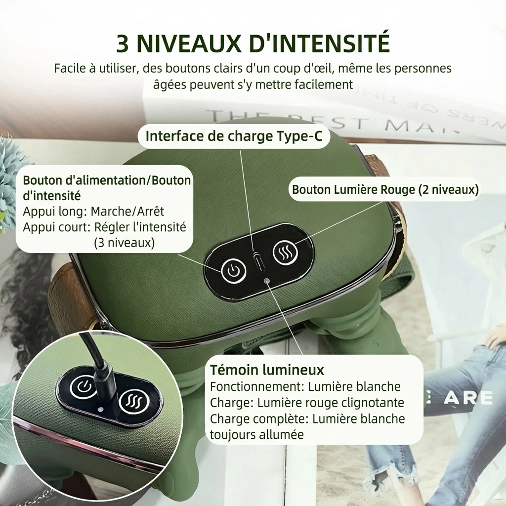 Bionic Finger Neck Shoulder Massager Wireless Neck Cervical Trapezius Kneading Massage Shawl Brushless Motor Neck masajeador